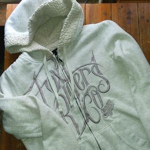 Fox fleece lined coat